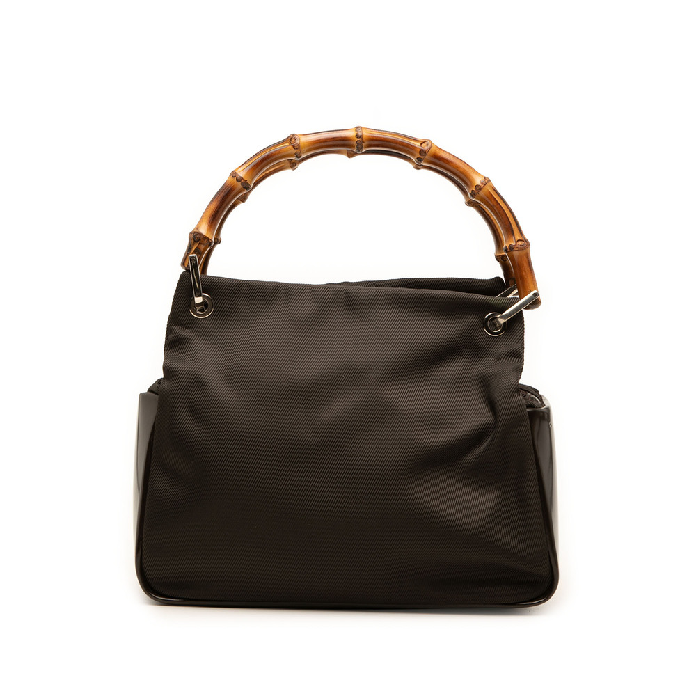Pre-Loved Gucci Nylon Bamboo Handbag